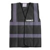 Security Printed Black Hi Vis Vest/Waistcoat, Security Officer, Security Guard