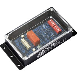 Kemo M113D Digital Timer Switch 12V/DC for 1-2047 Seconds/Minutes with LED Indicators. Control by external control pulses or automatically after power on