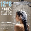 G-Promise All Metal 12 Inch Dual Square Shower Head with