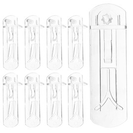 iplusmile Heavy Duty Plastic Shelf Support Pegs 20Pcs 8Mm Self-Locking Cabinet Shelf Clips for Kitchen Furniture Clear Brackets for Bookcases 2.38In Length