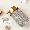 GIRLUFO Handmade Brown Foam Soap Dispenser,Ceramic Hand Soap Dispenser with