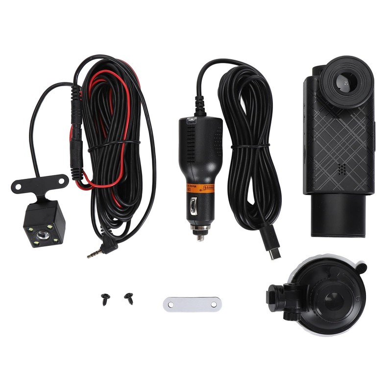 Bewinner 3 Channel Dash Cam Front and Rear 1080P Full