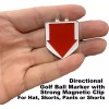 Unbranded Red Arrow Alignment Golf Ball Marker - Metal with