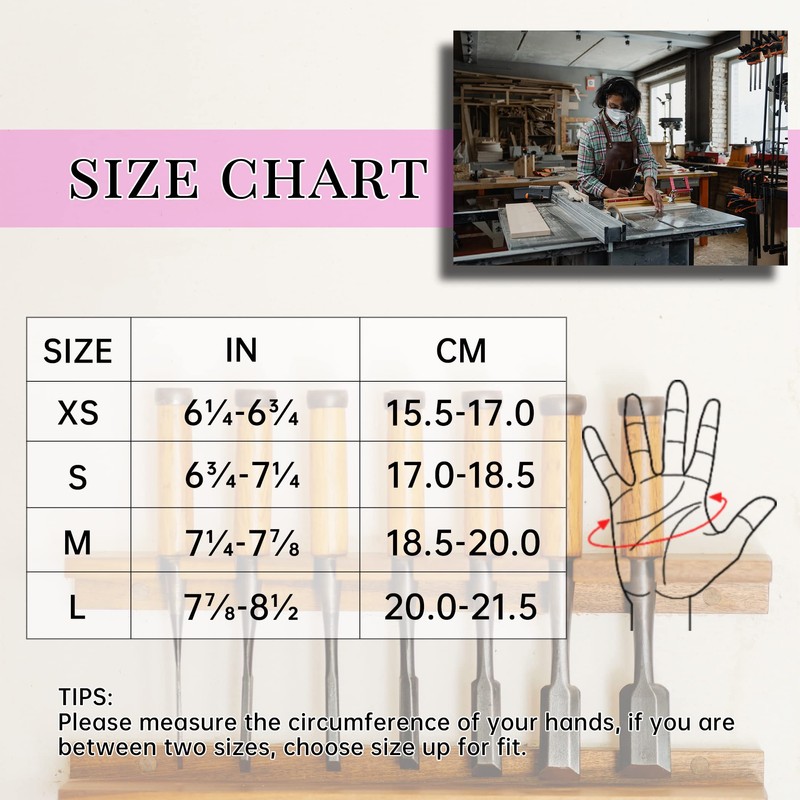 Women Safety Work Gloves Utility Touch Screen Working Grip Glove