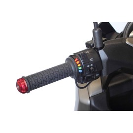TAKEGAWA Heat Grip Type 1 φ22.2 Universal 4.7 inch (120mm) 05-12-0001 Grip Heater with Slim Switch Throttle Integrated Motorcycle/Bike Use 5-Level Temperature Adjustment Switch for Cold Weather