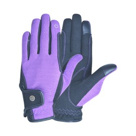 AK Fine Tech Micro Suede Riding & Multifunctional Horse Riding Gloves AKRS-8484 (XS, Purple)