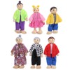 Family Doll Figures Pine Miniature People Toy Set Ornament Educational