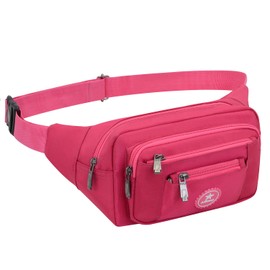 Ariineer Waterproof Bum Bag for Men and Women for Travel and Sport Plus Size, Waist Bag for Men and Women Sports, for Running Plus Size, pink