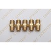 LTWFITTING Brass Fittings Double Nipple with Hexagonal 1/4 Inch Female