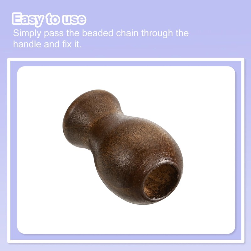 sourcing map 2Pcs Cord Knobs, 32mm Window Blind Tassels Wooden