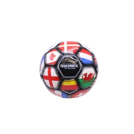Tripact Inc 2026 Country Flags Soccer Ball Size 5, World Cup Ball, World Club National Teams, Flag Soccer Ball Size 5 - Black