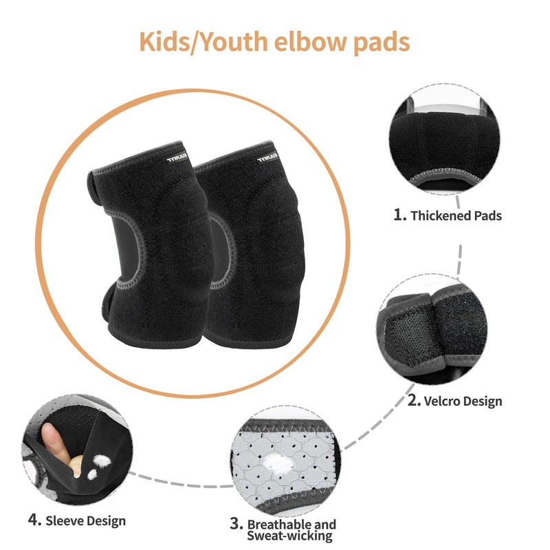 YEEKORO Knee Pads Elbow Pads Set for Kids, Youth Adjustable