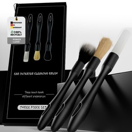 powerland Detailing Pinsel Reinigungspinsel Naturhaar-Mischfaser-Kunststoffgriff Pinsel autopflege zum Reinigen von Rädern, Motor, Innenraum, Lüftungsschlitzen Für Auto Innen & Außenbereich