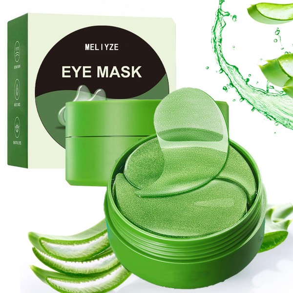 Augenpads, 60PCS Aloe Vera Augenmaske Gegen Augenringe, Collagen Essence Eye