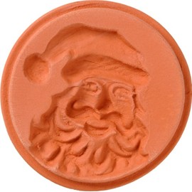 JBK Pottery Terra Cotta Cookie Stamps (Santa)