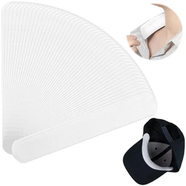 Sekonow 100pcs Hat Sweat Liner, Adhesive Collar Protector Sweat Pads, Breathable Soft Hat Sweat Protector Stain Sweat Guard Band for Baseball Caps Cowboy Golf Hat (9.5 x 1.6in)