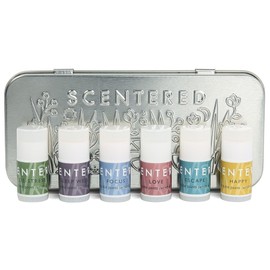 Scentered Aromatherapy Gift Set Discovery Tin - 6X Mini Balms: Sleep Well, De-Stress, Focus, Escape, Happy, Love - Lavender, Rosemary, Ylang Ylang Essential Oils - Aromatherapy Gifts for Women