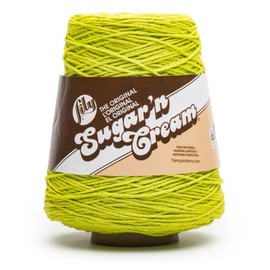 Lily Sugar N Cream Cones Hot Green Yarn - 1 Pack of 14oz/400g - Cotton - #4 Medium - 706 Yards - Knitting/Crochet