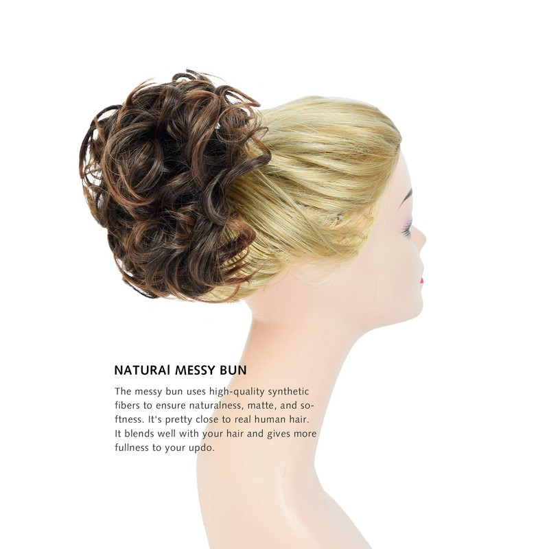 Yamel Messy Bun Scrunchie Chignon Hairpiece Updo Curly Bun Extension