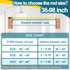 White Shower Curtain Rod 36-68 Inch(3-5.6ft) Never Rust No Drilling