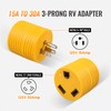 MECMO 30 Amp to 110 Volt RV Adapter, NEMA 5-15P