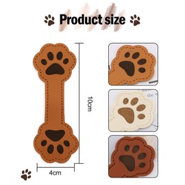 Magnetic Leather Bookmark, 1Pcs Cute Magnetic Bookmarks Clip, Vintage Book Marker Clip Gifts for Readers, Kids, Book Lovers (Brown)