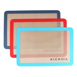 Silicone Baking Mat Set of 3 Non-Stick Baking Sheet for Oven Pan Liner Reusable Parchment Paper Half Sheet Large Silicone Bakeware Mat for Cookie Bread, Cooking Supplies Kitchen Accessories