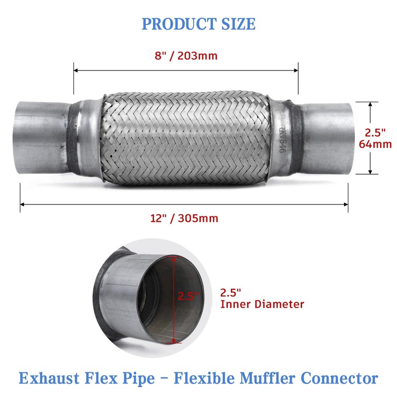 2.5 inch Exhaust Flex Pipe - RP Remarkable Power, 2.5