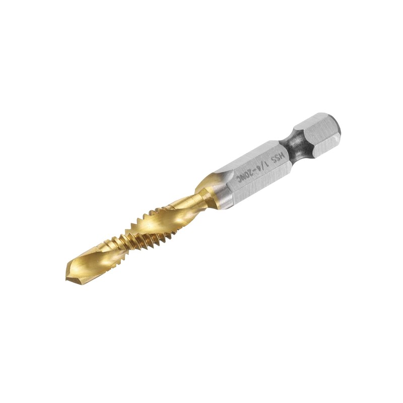 sourcing map Combination Drill and Tap Bit, SAE 1/4-20NC Thread