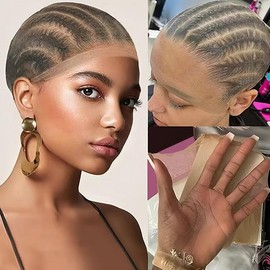 Invisible HD Human Hair Wig cap 12 Pieces/pack Stretch Elastic Hair Net For Women