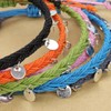 AIMALL 3 PCS Bohemian Style Wax Woven Wave Bracelet and