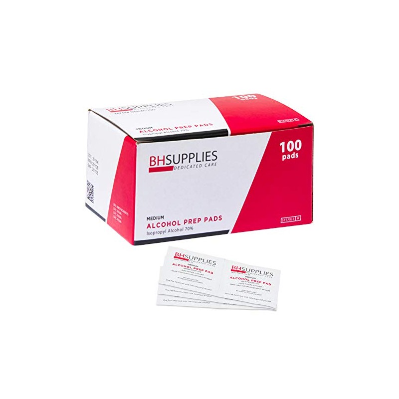 BH Supplies Alcohol Prep Pads | Medical Grade, Sterile, Individually