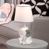 Lambs & Ivy Happy Jungle White/Grey Elephant Nursery Lamp with