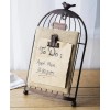Home Essentials Bronze Birdcage Memo Board Message Holder for Kitchen,