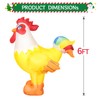 DomKom 6FT Rooster Inflatables Christmas Spring, Farm Ranch Blow up