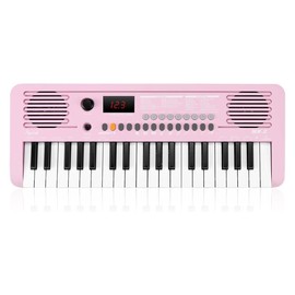 POGOLAB MK-2 37 Mini Keys Keyboard Piano, with 40 Songs, 200 Sounds, with MIDI Function, Portable Small Keyboard, LED Display & Dual Speakers, Compact Music Electric Piano for Kids/Beginners - Color: Pink