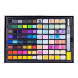 Falling in Art Watercolor Paint Set, 88 Colors Watercolor Paints, Painting Set with Water Brush and Sponge, Perfect Starter Kit for Beginners and Professionals