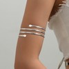 Silver Arm Cuff Jewelry for Women Minimalist Upper Arm Bracelet