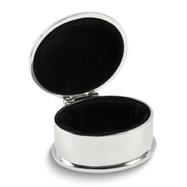 Diamond2Deal Silver-Plated Oval Bead Jewelry Box