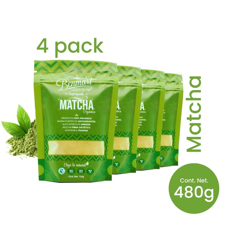 Té Matcha Orgánico Benmart 4Pack 480g - Vitalidad y Antioxidantes