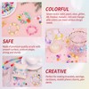 QUEFE 96 Colors 3000pcs Pony Beads Bracelet Making Kit Friendship