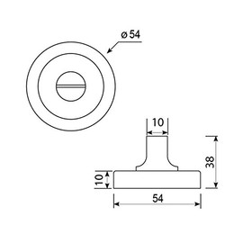 Matte Black Thumb Turn Lock for Bathroom Doors