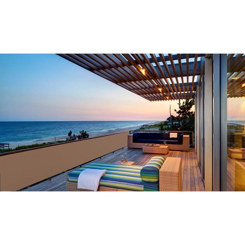 Eden's Decor Customizable Privacy Screen Mesh Windscreen for Backyard Deck,