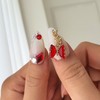 Red Quartz Handmade Nail Tips - Long Square / 레드쿼츠