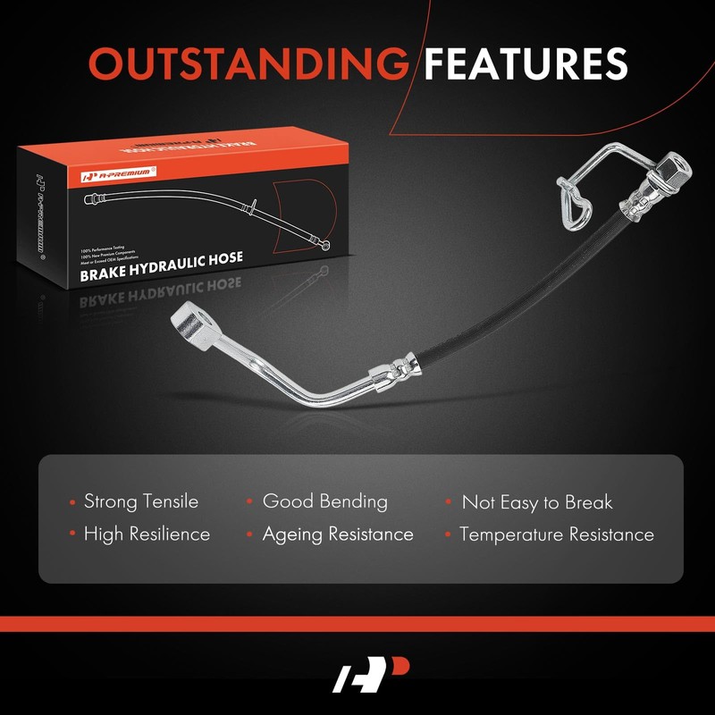 A-Premium Rear Passenger Side Brake Hydraulic Hose Compatible with Ram