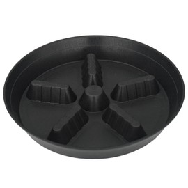 Feyvdzv 4 Pack Plant Saucer 14 inch, Plastic Plant Saucers for Indoors, Raised Middle Plant Trays for Pots, Water Tray for Plants, Plant Stand Water Catcher Tray, Pot Saucers for Plants