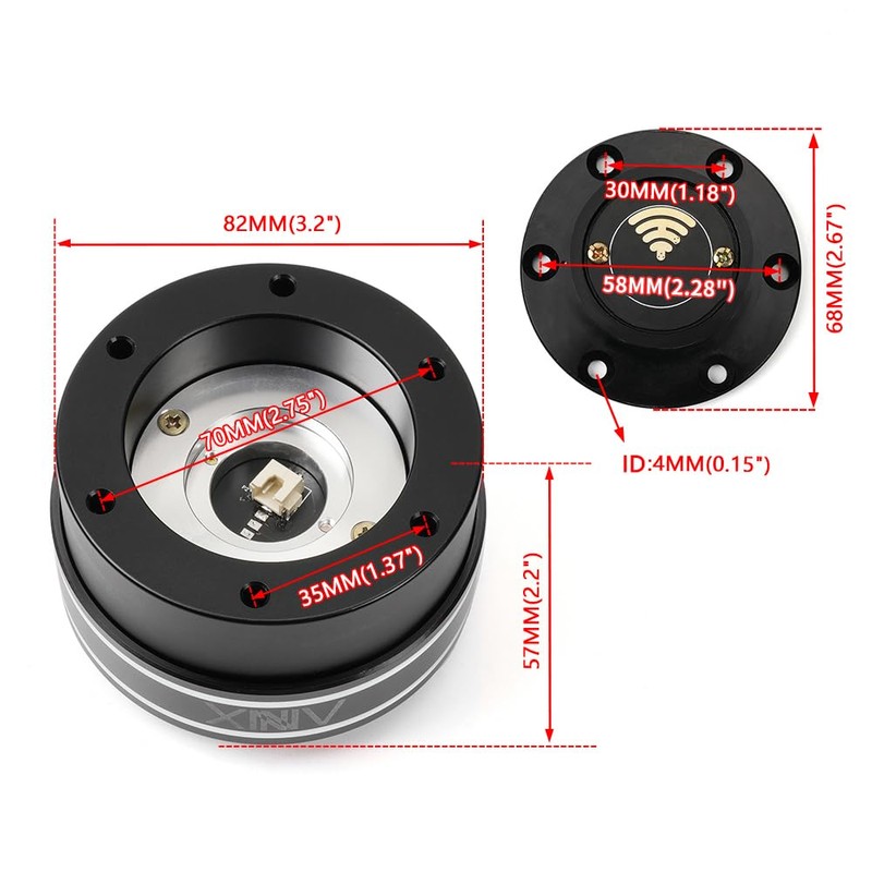 ZS Steering Wheel Hub Adapter 6 Holes Racing Simulator Game