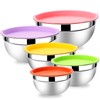 Lazycorner Mixing Bowls with Airtight Lids Set 5 Pcs Stainless