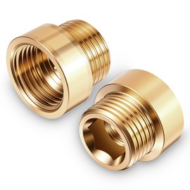 2Pcs Shower Head Extension Arm Shower Head Adapter, Brass G1/2 Male to G1/2 Female Showers Heads Extender Thread 20mm Length Pipe Fitting