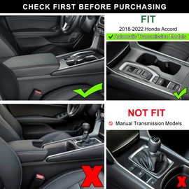 PIMCAR Center Console Organizer Compatible with Honda Accord 2018 2019 2020 2021 2022 ABS Plastic Material Armrest Box Insert Tray Pallet Accessories (NOT Fit for Manual Transmission Models) -Red